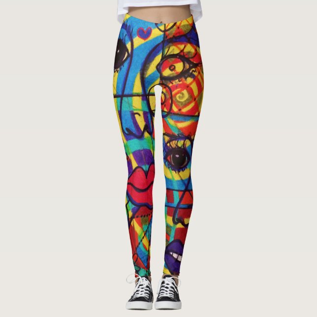Leggings Guêtres d'art de LuckyPen (Devant)