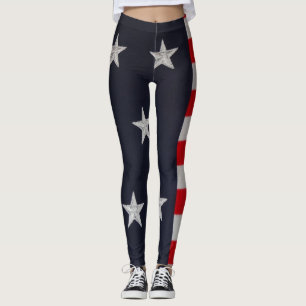 Leggings Guêtres de bannière étoilée de drapeau améric