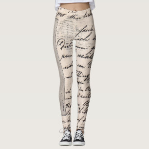 Leggings Guêtres de calligraphie