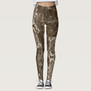 Leggings Guêtres de camouflage de peau de serpent
