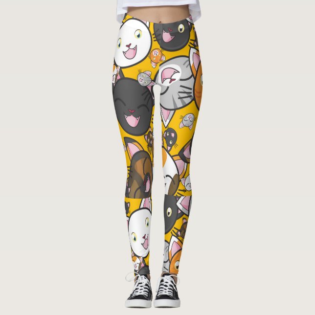 Leggings Guêtres de chat de Kitty (Devant)