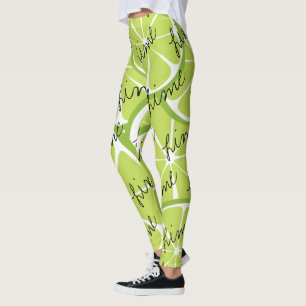 Leggings Guêtres de chaux d'agrume d'été - copie audacieuse