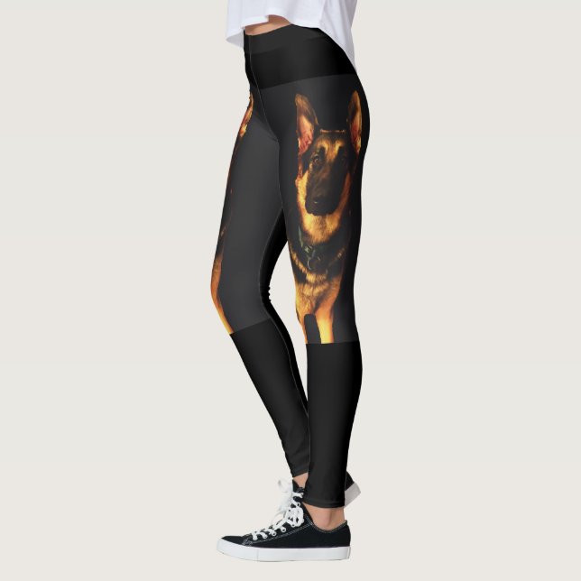 Leggings Guêtres de CHIEN de BERGER ALLEMAND (Gauche)