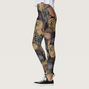 Leggings Guêtres de chien de bouffe de bouffe imprimées