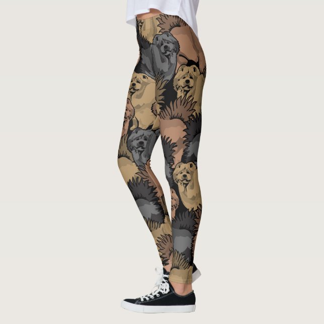 Leggings Guêtres de chien de bouffe de bouffe imprimées (Gauche)