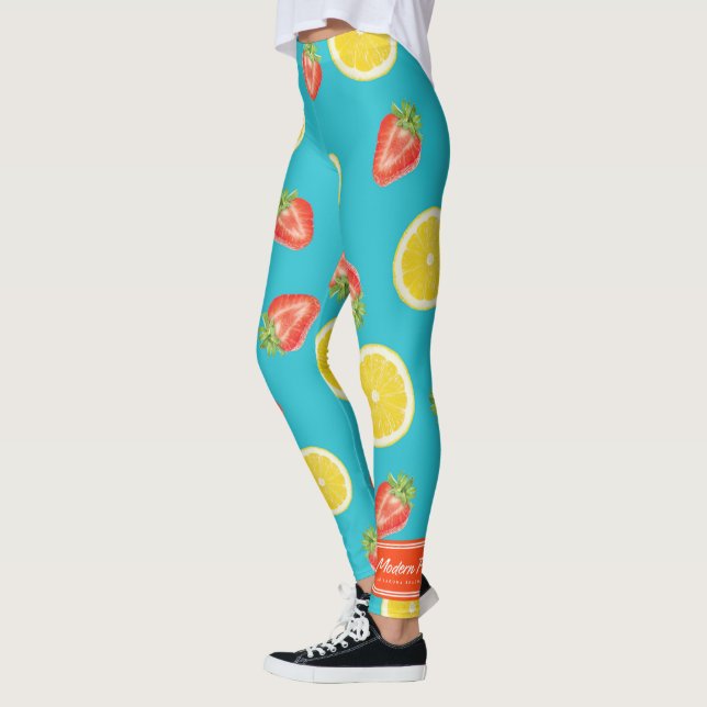 Leggings Guêtres de citron de fraise (Gauche)