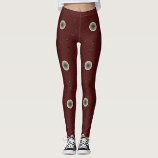 Leggings Guêtres de conception d'oeufs Brown et blancs et