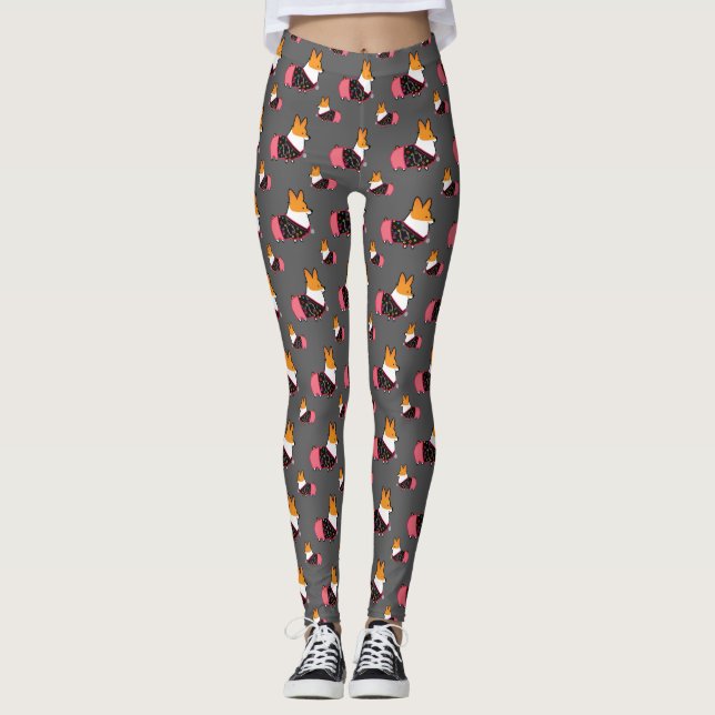 Leggings Guêtres de corgi d'infirmière (Devant)