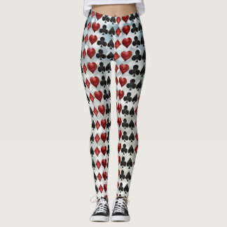 Leggings Guêtres de costume de carte de jeu