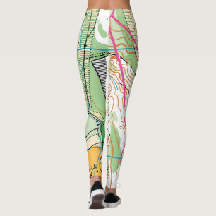 Leggings Guêtres de course d'orientation - carte