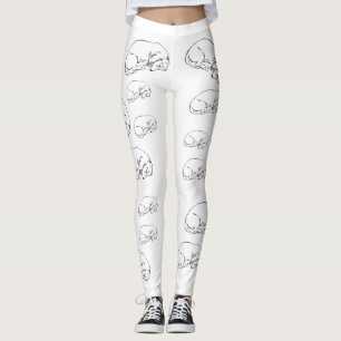 Leggings Guêtres de coutume de chien de teckel de sommeil
