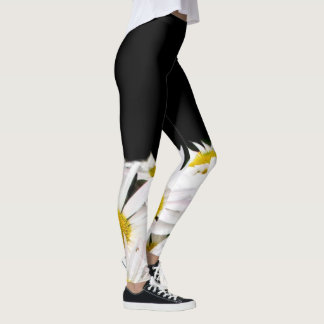 Leggings Guêtres de coutume de marguerites