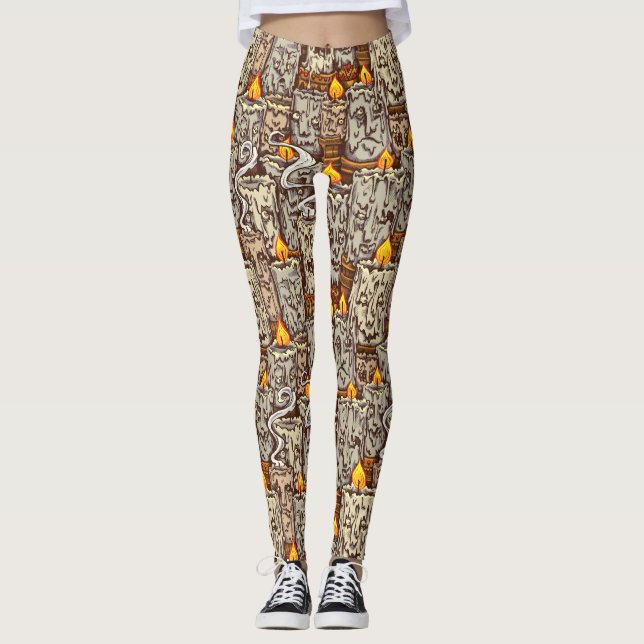 Leggings Guêtres de créatures de bougie (Devant)
