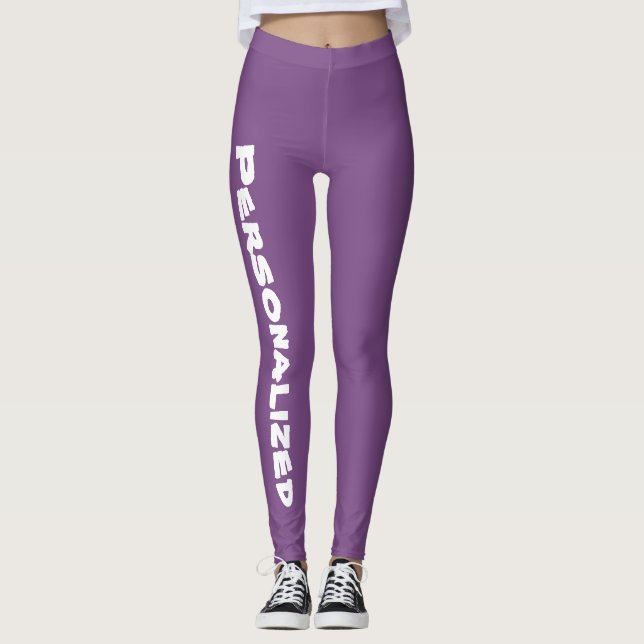 Leggings Guêtres de dames personnalisées par pourpre (Devant)