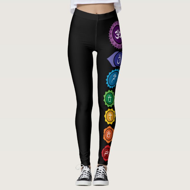 Leggings Guêtres de déesse de Chakra Reiki Ninja (Devant)