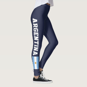 Leggings Guêtres de drapeau de l'Argentine pour le yoga de