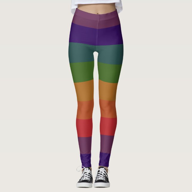 Leggings Guêtres de fierté d'arc-en-ciel de style de "Frag" (Devant)