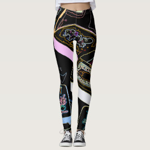 Leggings Guêtres de fleur d'heure-milliampère Jongg