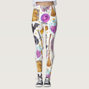 Leggings Guêtres de Halloween d'aquarelle de breuvage