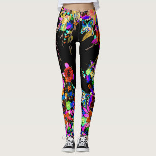 Leggings Guêtres de jardin de papillon de Boho