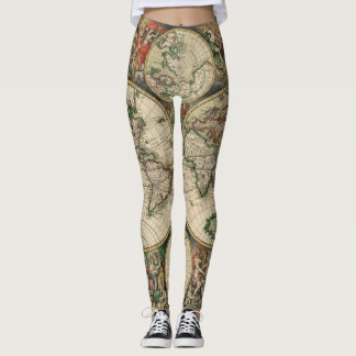 Leggings Guêtres de la carte 1689 du monde