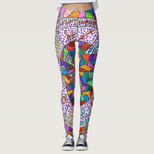 Leggings Guêtres de Lumination de tarot (Devant)