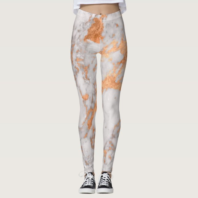 Leggings Guêtres de marbre et de cuivre (Devant)