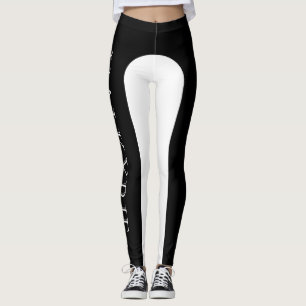 Leggings Guêtres de marque de Valkyrie - noires et blanches