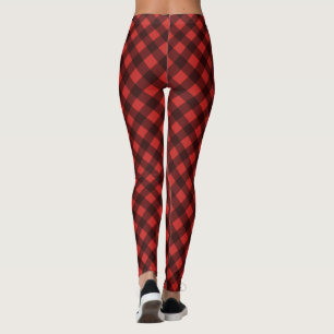 Leggings Guêtres de motif de contrôle de plaid de buffle