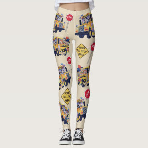 Leggings Guêtres de motif de partie de chauffeur d'autobus