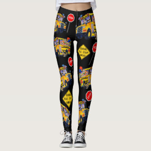 Leggings Guêtres de motif de partie de chauffeur d'autobus