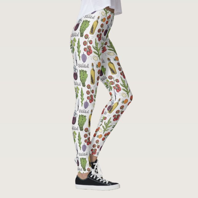 Leggings Guêtres de motif de salade (Droite)