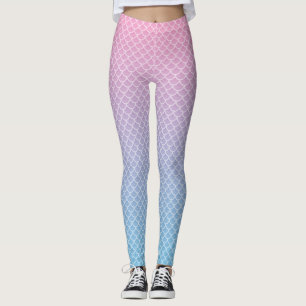 Leggings Guêtres de motif de sirène de Kawaii Ombre