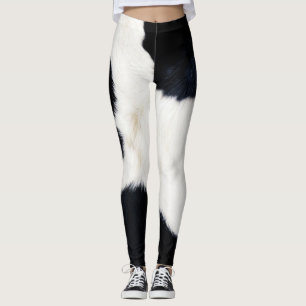 Leggings Guêtres de motif d'impression de fourrure de pand
