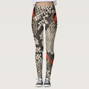 Leggings Guêtres de papillons d'amour de pythons