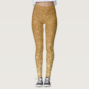 Leggings guêtres de parties scintillantes d'or