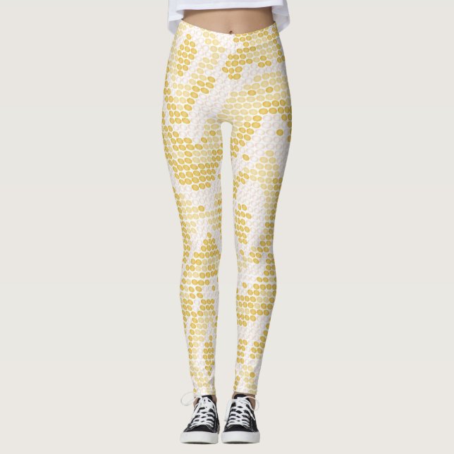 Leggings Guêtres de peau de serpent albinos (Devant)