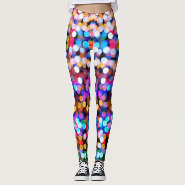 Leggings Guêtres de point d'arc-en-ciel (Devant)