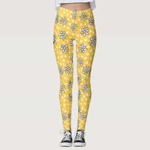 Leggings Guêtres de point de marguerite avec l'arrière -