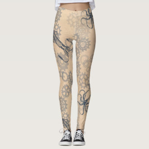 Leggings guêtres de poulpe de steampunk