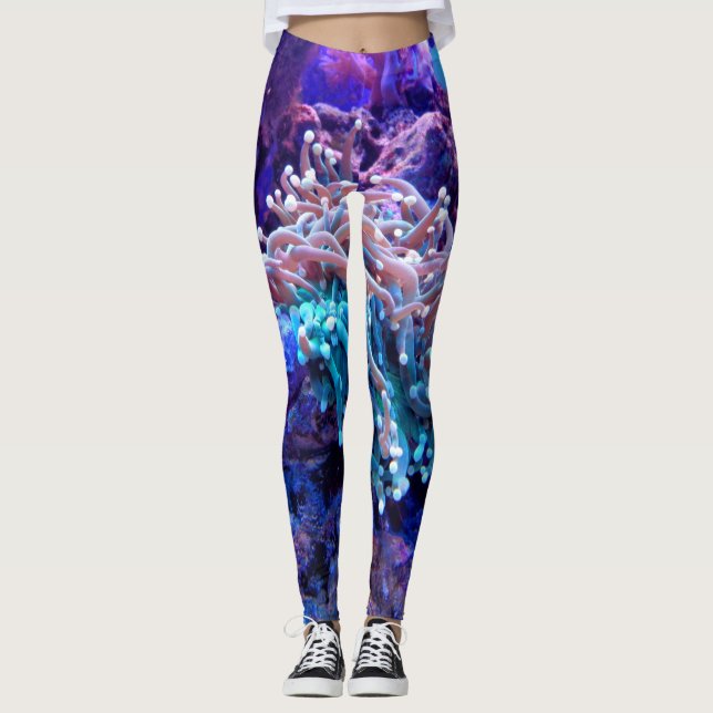 Leggings GUÊTRES de récif coralien (Devant)