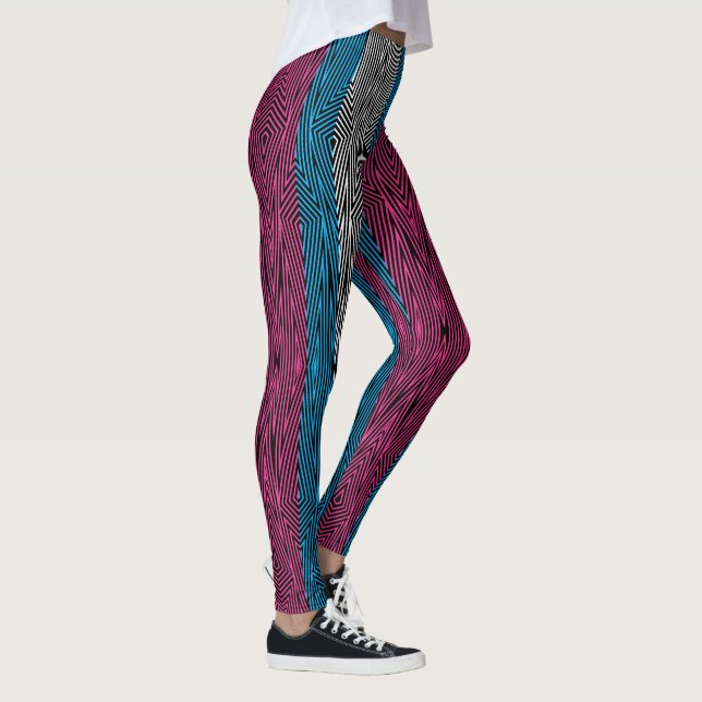 Leggings Guêtres de Rex d'arc-en-ciel rétros : Drapeau de (Droite)