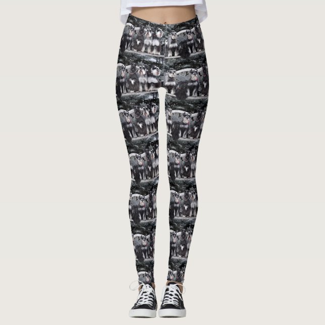 Leggings Guêtres de Schnauzer (Devant)