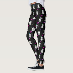 Leggings Guêtres de sport de chien de caniche