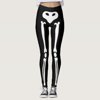 Leggings Guêtres de squelette de Halloween