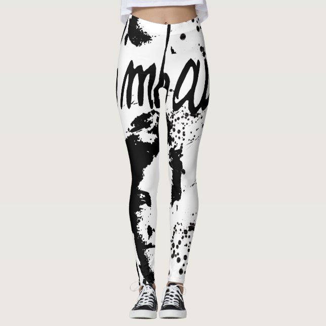 Leggings Guêtres de style de graffiti de RIMBAUD (Devant)