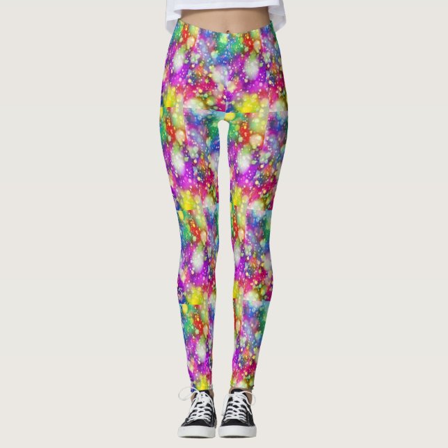 Leggings Guêtres de style de mardi gras (Devant)