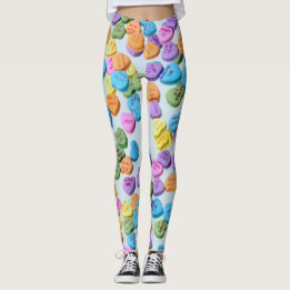 Leggings Guêtres de sucrerie de coeur de Valentine