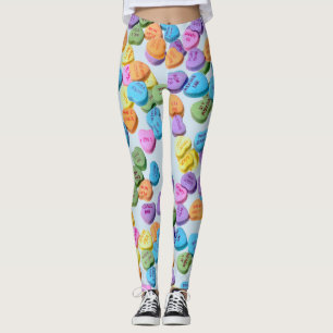Leggings Guêtres de sucrerie de coeur de Valentine