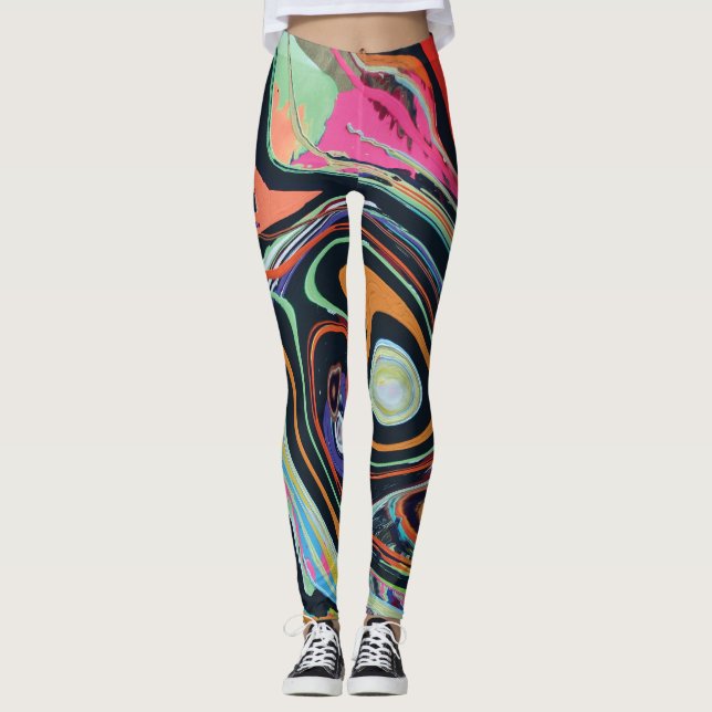 Leggings Guêtres de torsion de galaxie (Devant)